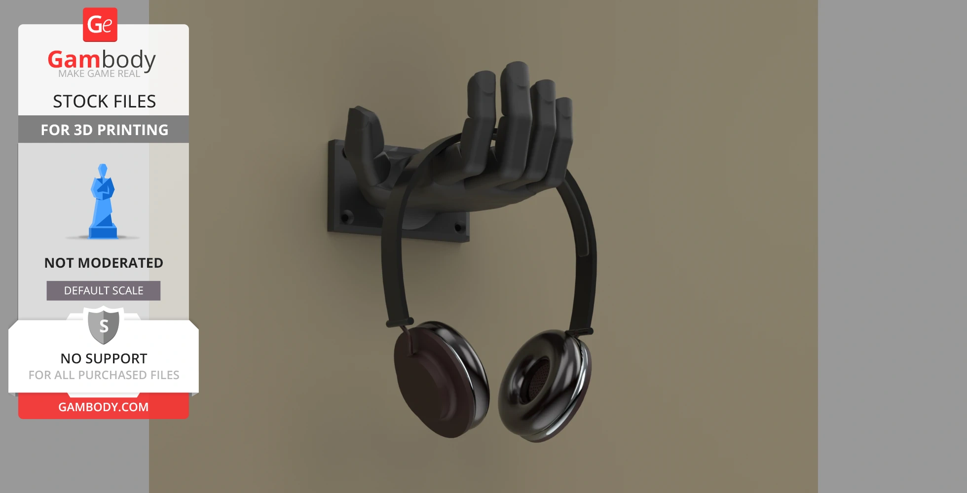 Buy Human Hand-Shaped Wall-Mounted Headphone Hanger/Mount.