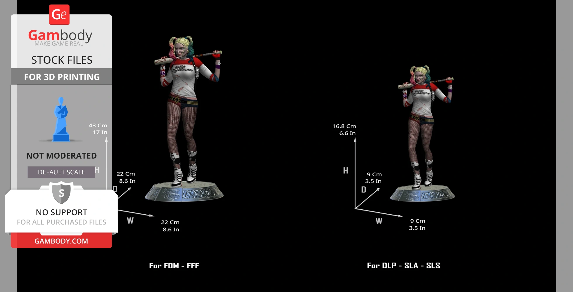 Buy Harley Quinn Suicide Squad file STL-OBJ For 3D printer