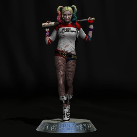 preview of Harley Quinn Suicide Squad file STL-OBJ For 3D printer