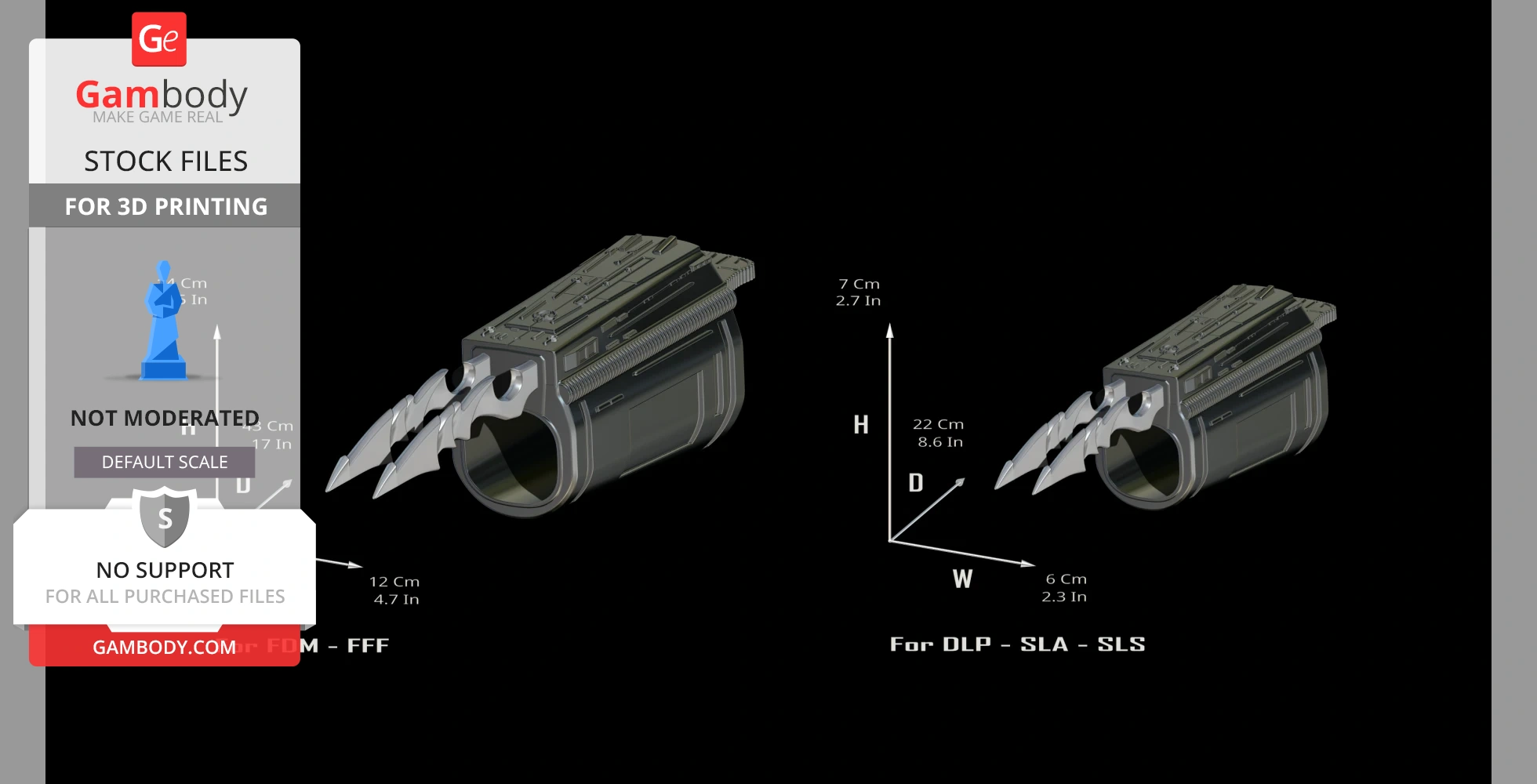 Buy Predator Gauntlet Forearm Right, two versions File STL-OBJ for 3D printer