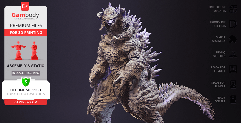 Mutant Shin Godzilla - STL files for 3D Printing | Gambody