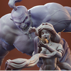 preview of Jasmine & Genie 3D Printing Figurines in Diorama | Assembly