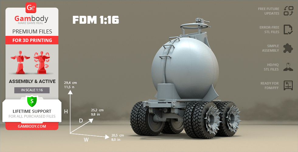 Mad Max War Rig Fuel Pod - STL files for 3D Printing