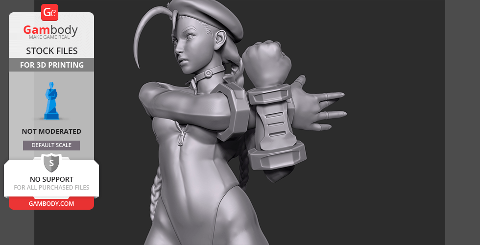 Cammy from Street Fighter - 3D Print Model by Sinh Nguyen