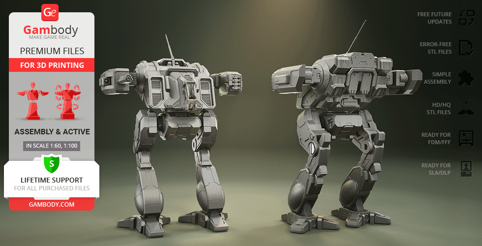 Buy MWO Shadow Cat 3D Printing Model | Assembly + Action