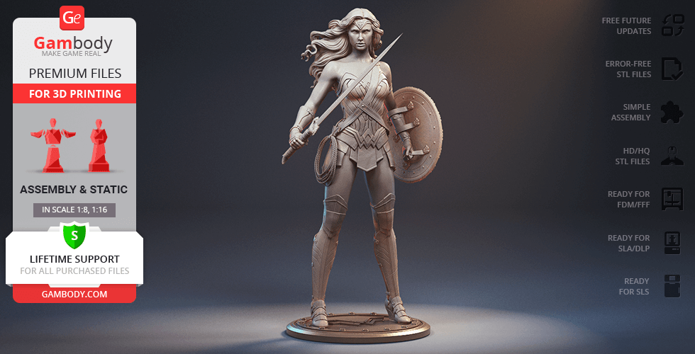 Buy Wonder Woman 2017 3D Printing Figurine | Assembly