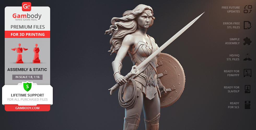 Diana Prince - Wonder Woman 3D model 3D printable