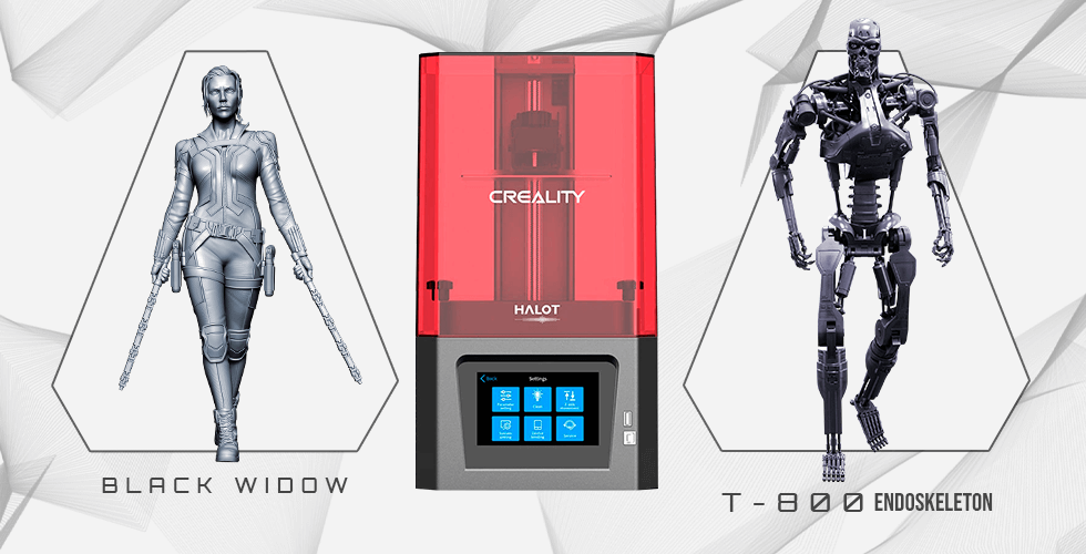 Buy Creality Resin 3D Printer + T-800 Endoskeleton + Black Widow