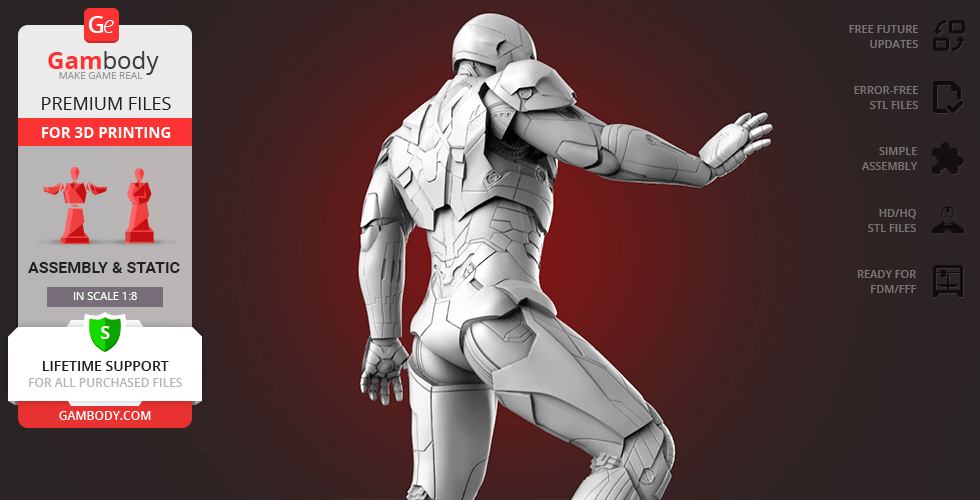 Iron Man Statue Model 70 3D File Stl 