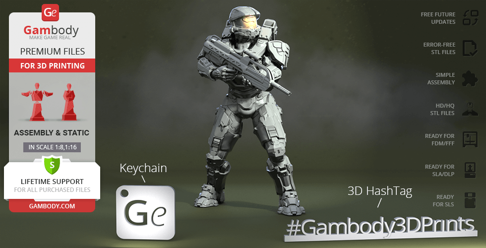 STL file halo combat evolved: master chief 😇・3D print design to