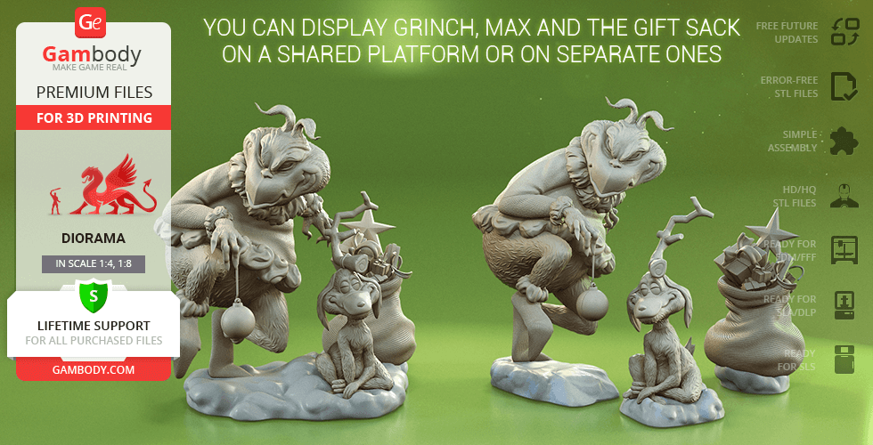 STL file The Grinch Hand Wall Mount ✋・3D printable model to