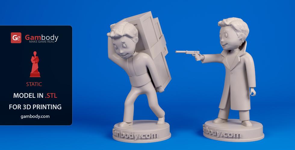Buy Vault Boy: Spy and Carry Weight 3D Print Files | Static Figures