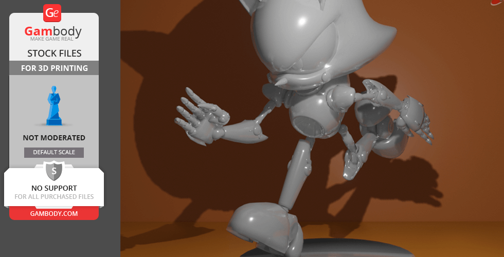 Metal Sonic by 3d man, Download free STL model