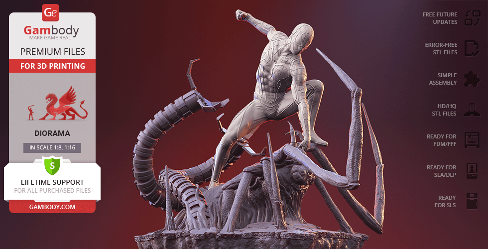 Gambody STL files of Spider-Man Diorama for 3D Printing