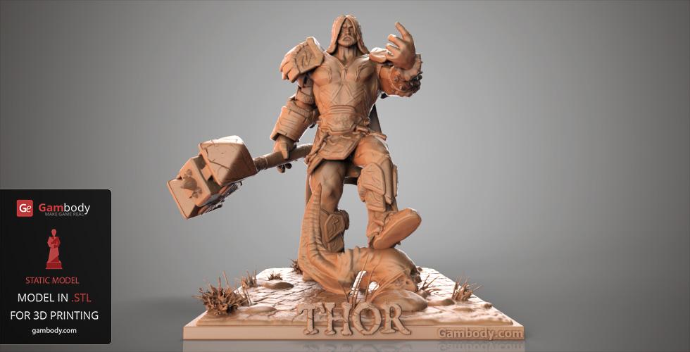 Action Figure Stl Thor God Of War Ragnarok