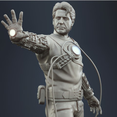 preview of Tony Stark Mech Test 3D Printing Figurine in Diorama | Assembly