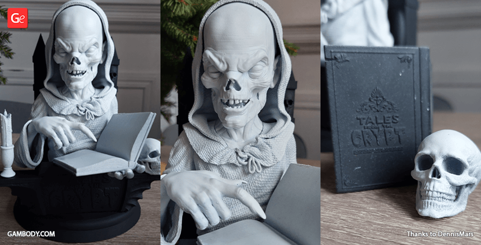 3D file the crypt keeper bust (tales from the crypt - bust) Tales from the  crypt. 👤・3D print object to download・Cults