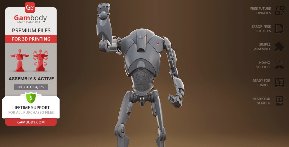 3D Printed Life-Sized Star Wars Battle Droid and Super Battle Droid :  r/3Dprinting