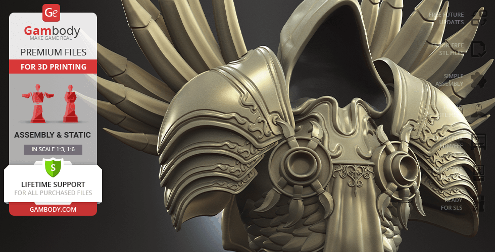 Tyrael Bust - STL files for 3D Printing