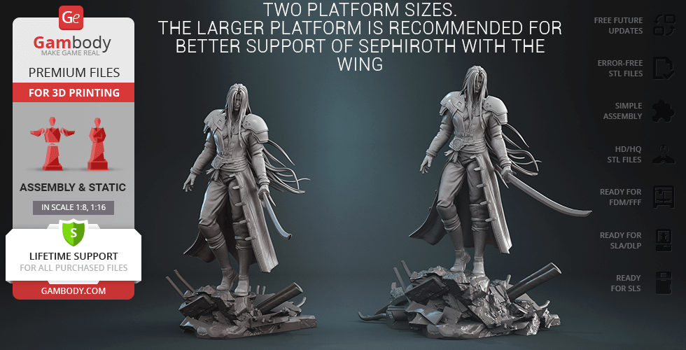 Sephiroth Final Fantasy 7 - STL files for 3D Printing | Gambody