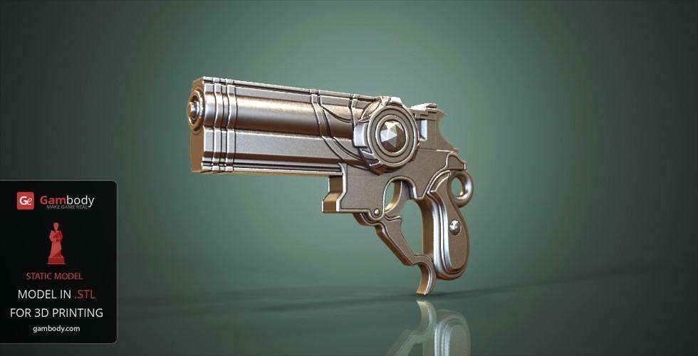 Bayonetta's Love Blue Gun - STL for 3D Printing |