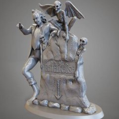 preview of Beetlejuice 3D Printing Figurine in Diorama | Assembly