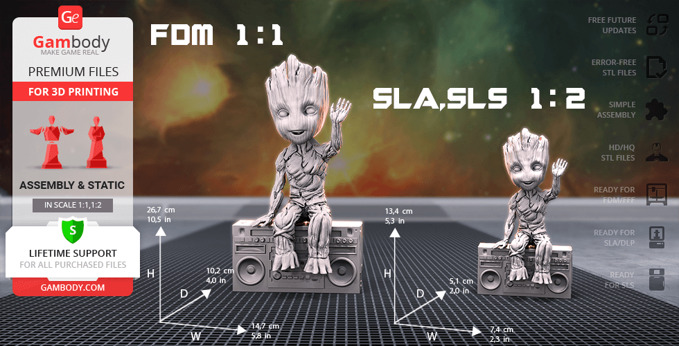 Hello! Groot 3D Printing Figurine | Assembly