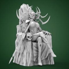 preview of Hela on Throne 3D Printing Miniature | Assembly