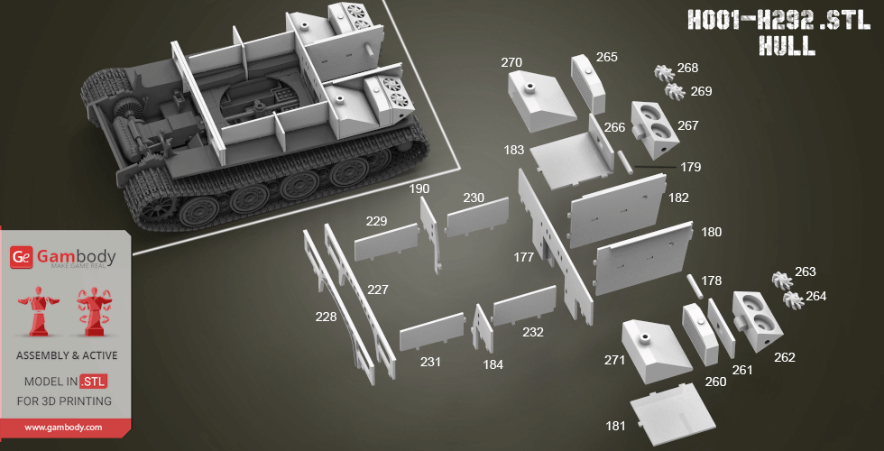 Tiger I Tank - STL files for 3D Printing | Gambody