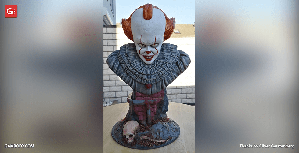 Buy Pennywise Pencil Holder Bust 3D Miniature | Assembly