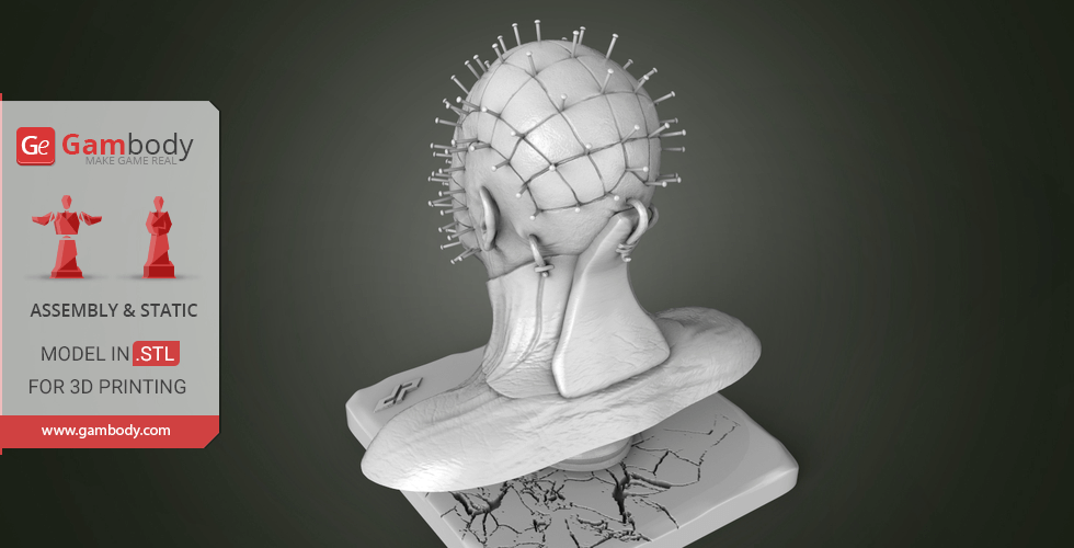 3D PRINTED 1/8 cheapest Scale 3D Printed Female Pinhead from Hellraiser (2022)