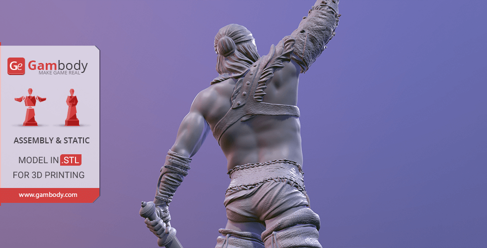 Kratos Standing V4 3D Printing Figurine God of War STL Files