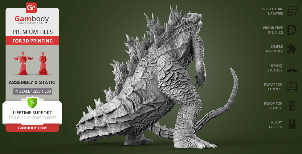 Godzilla Extreme - STL files for 3D Printing