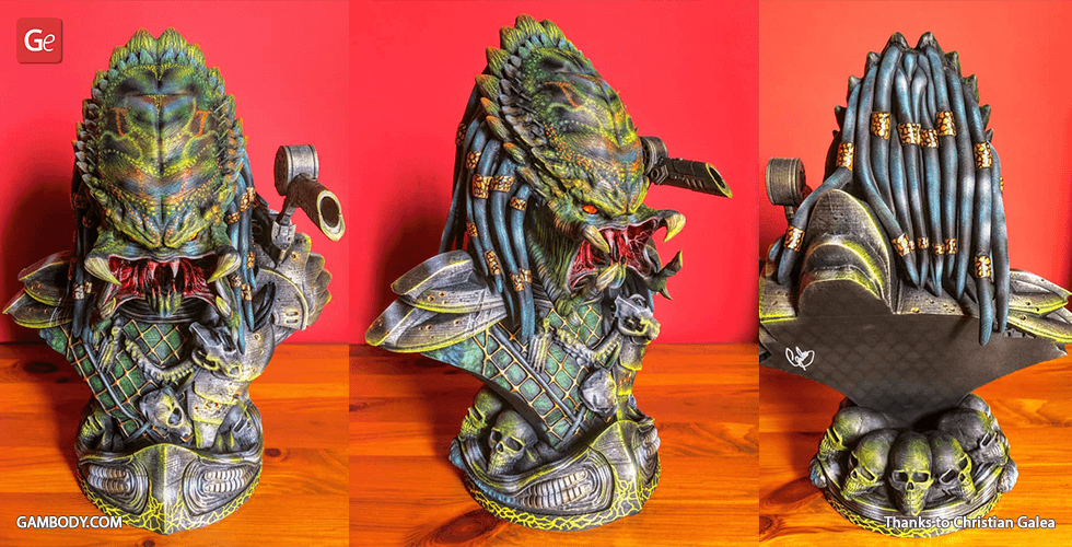 Buy Predator Bust 3D Printing Figurine | Assembly