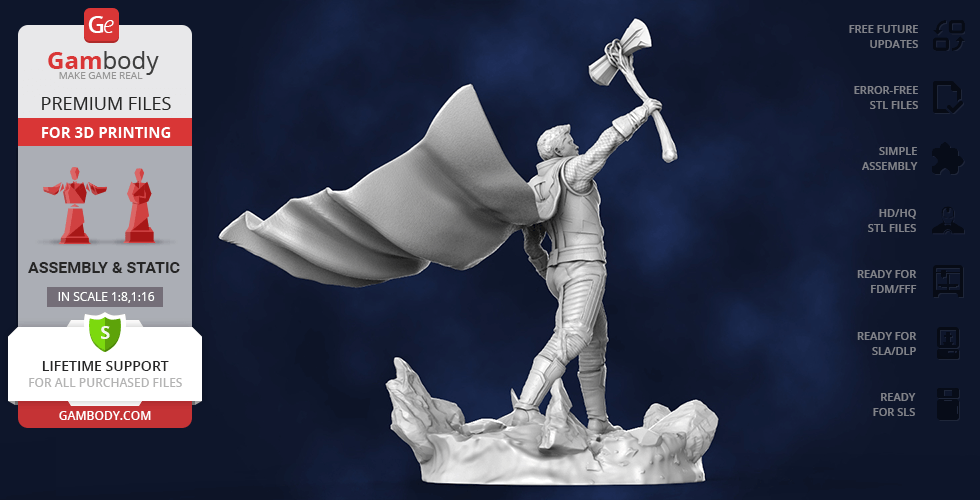 Thor with Stormbreaker - STL files for 3D Printing