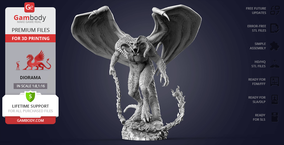 Buy Balrog 3D Printing Figurine in Diorama | Assembly