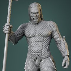 preview of Aquaman King of Atlantis 3D Printing Figurine | Assembly
