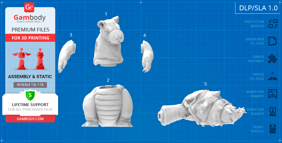 Pokemon shellder evolution pack 3D model 3D printable