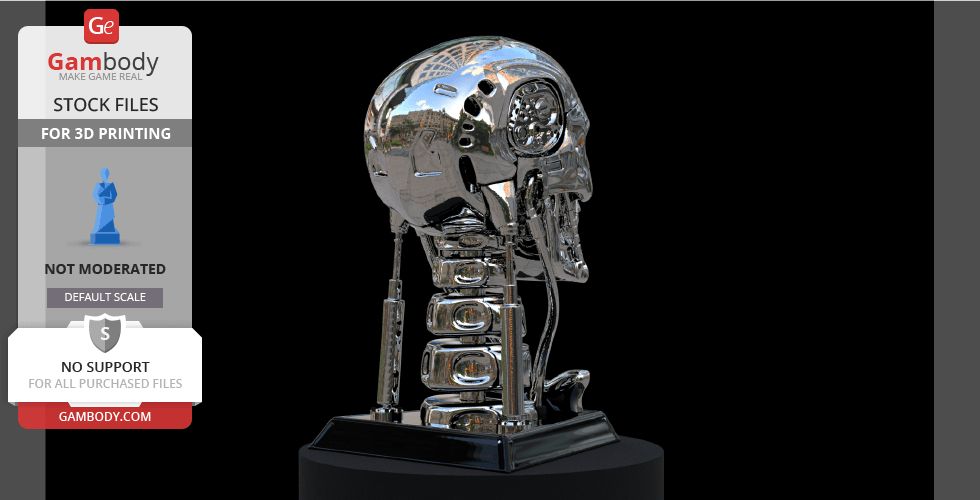 Terminator T800 Bust – Robot H000419 file stl free download 3D