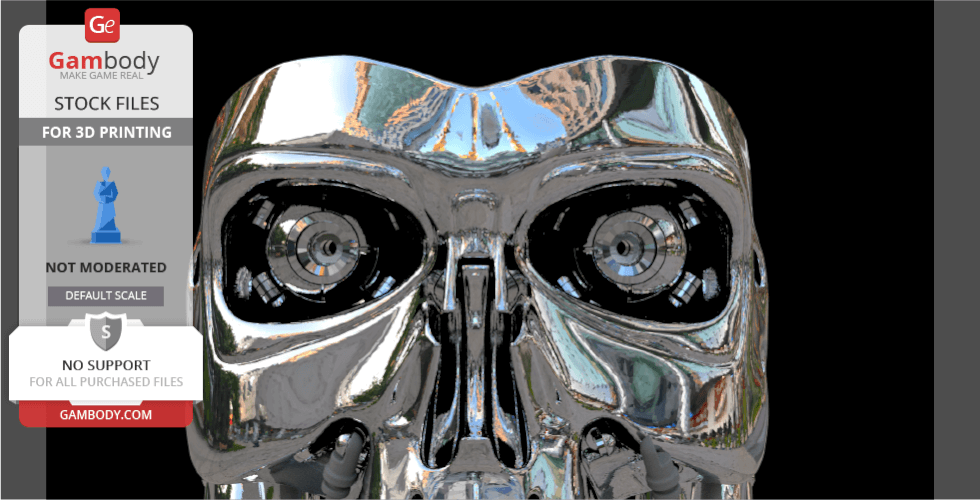 Terminator T-800 Bust 3D Print Model - STL files for 3D Printing
