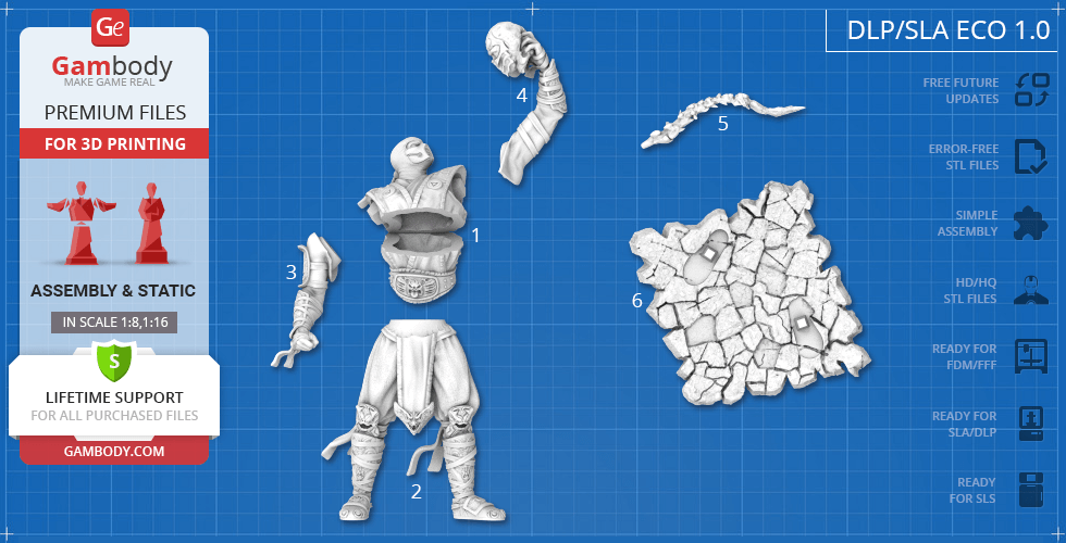 STL file Sub Zero Mortal Kombat 🕹・3D printable design to