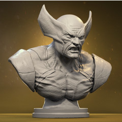 preview of Wolverine Bust 3D Printing Figurine | Assembly