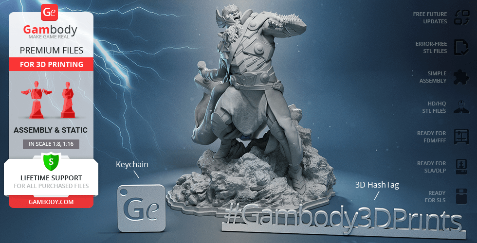 Gambody STL files of King Thor for 3D Printing