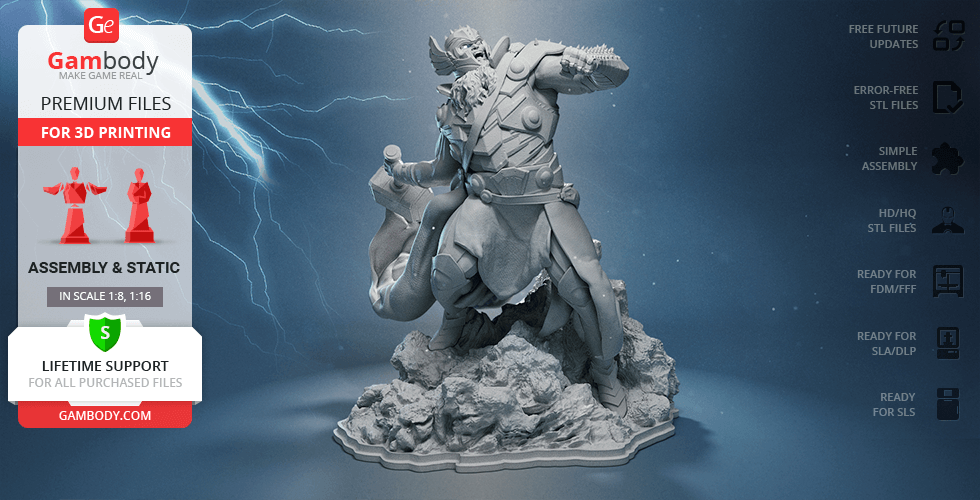 Buy King Thor 3D Printing Figurine | Assembly