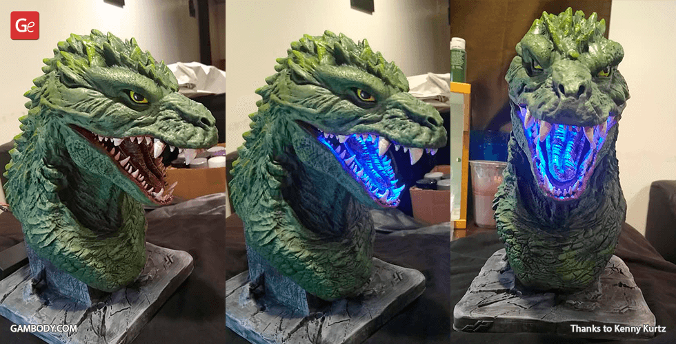Buy Godzilla 2000 Bust 3D Printing Figurine | Assembly