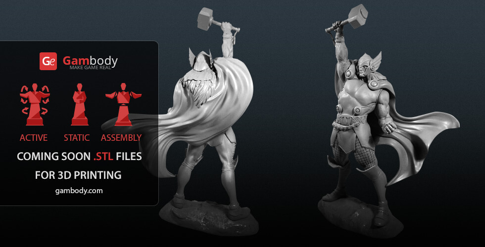 Thor God of Thunder Marvel - STL files for 3D Printing