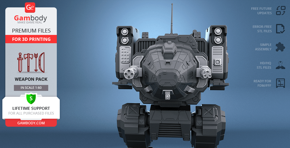 MWO Stalker Weapon Pack for 3D Printing | Assembly