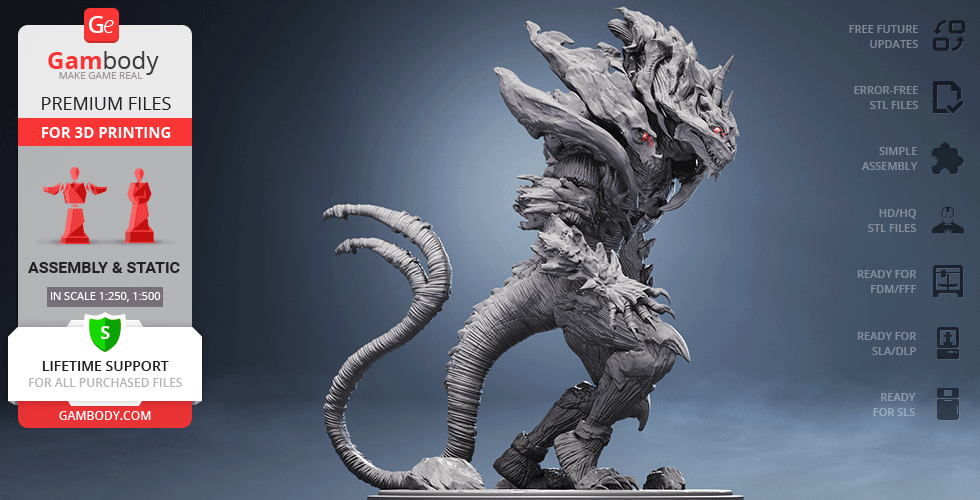 Monster X 3D Printing Figurine | Assembly