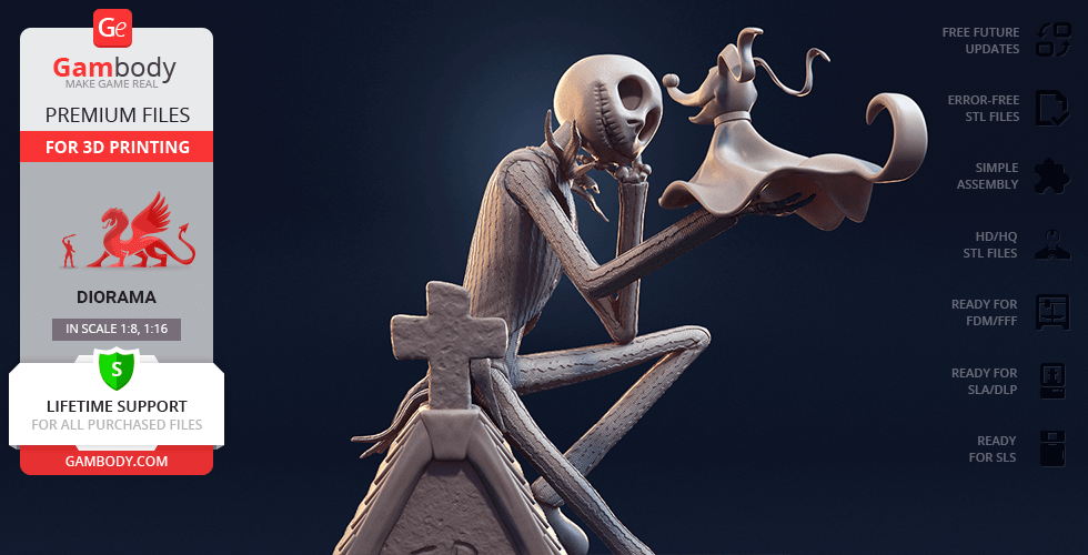3D file Lightbox Nightmare Before Christmas 🎄・3D printing model to  download・Cults