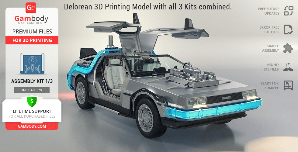 OBJ-Datei DeLorean DMC-12 Zurück in die Zukunft Folge 🎲・3D-Druck-Idee zum  Herunterladen・Cults